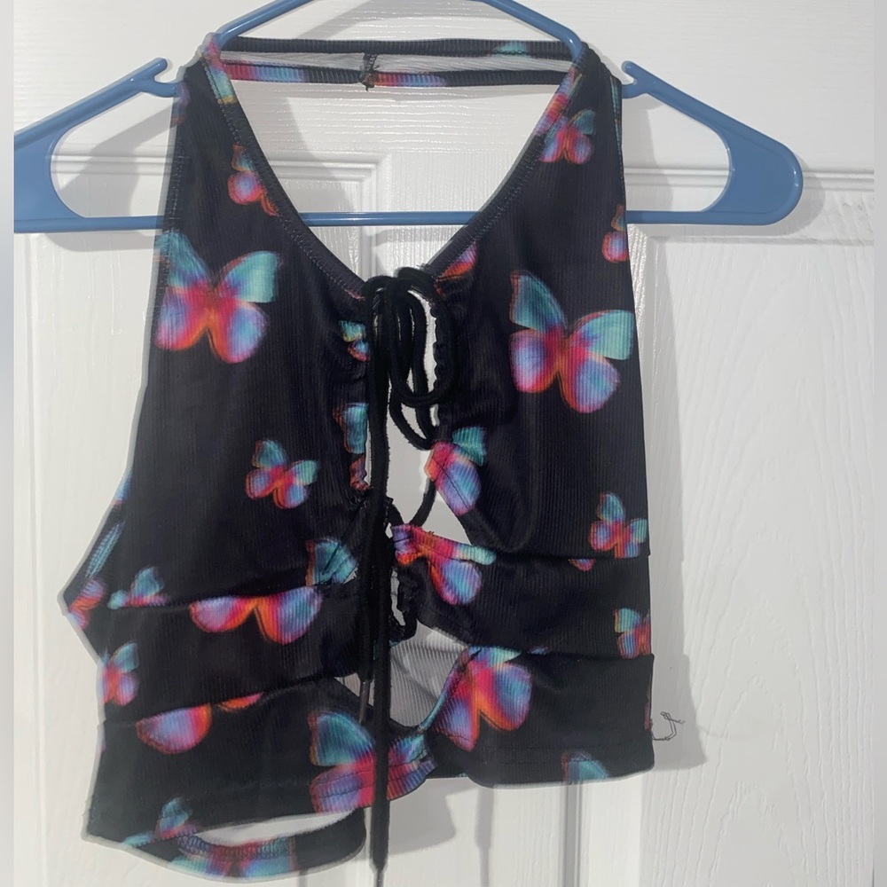 Halter Top with Butterflies